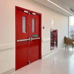 The,Red,Hospital,Emergency,Door,Is,Equipped,With,Emergency,Exit