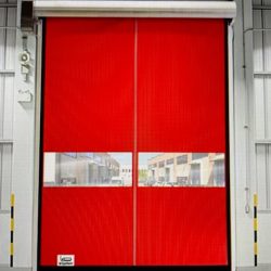 Holzer Commercial Doors high speed fabric doors installs at HCD, specialty doors, environmental doors