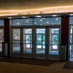 glass and aluminum storefront doors, Holzer Commercial Doors, panic bars, egress hardware